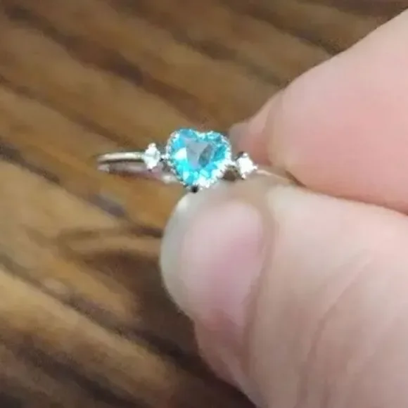 Stunning 925 Sterling silver promise ring sz 6 - Picture 4 of 17